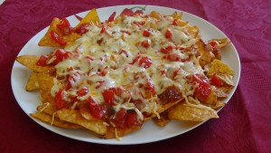 Tortilla-Chips-überbacken